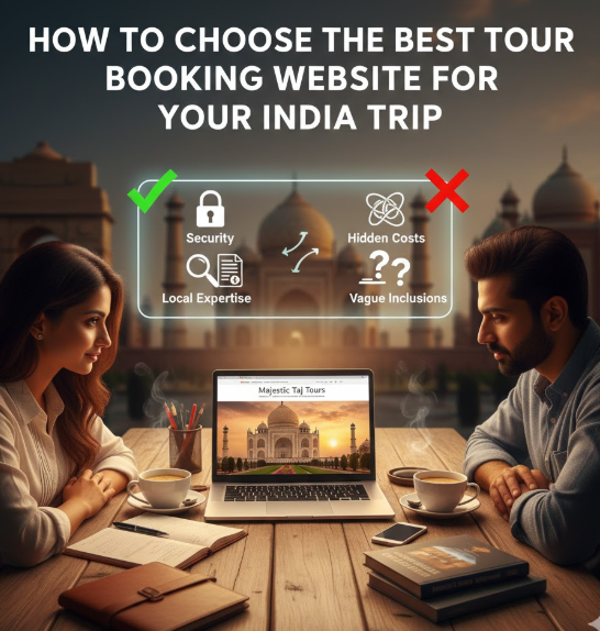 Guide to selecting the best India tour booking website with security checks and hidden cost warnings.